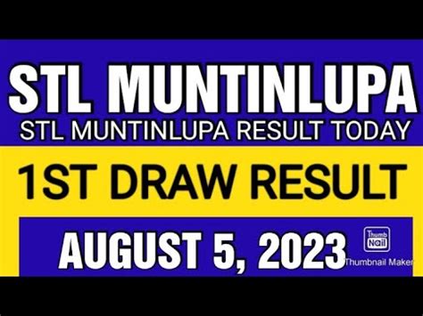 stl muntinlupa result today 2024|STL Muntinlupa Results August 1 to 31, 2024.